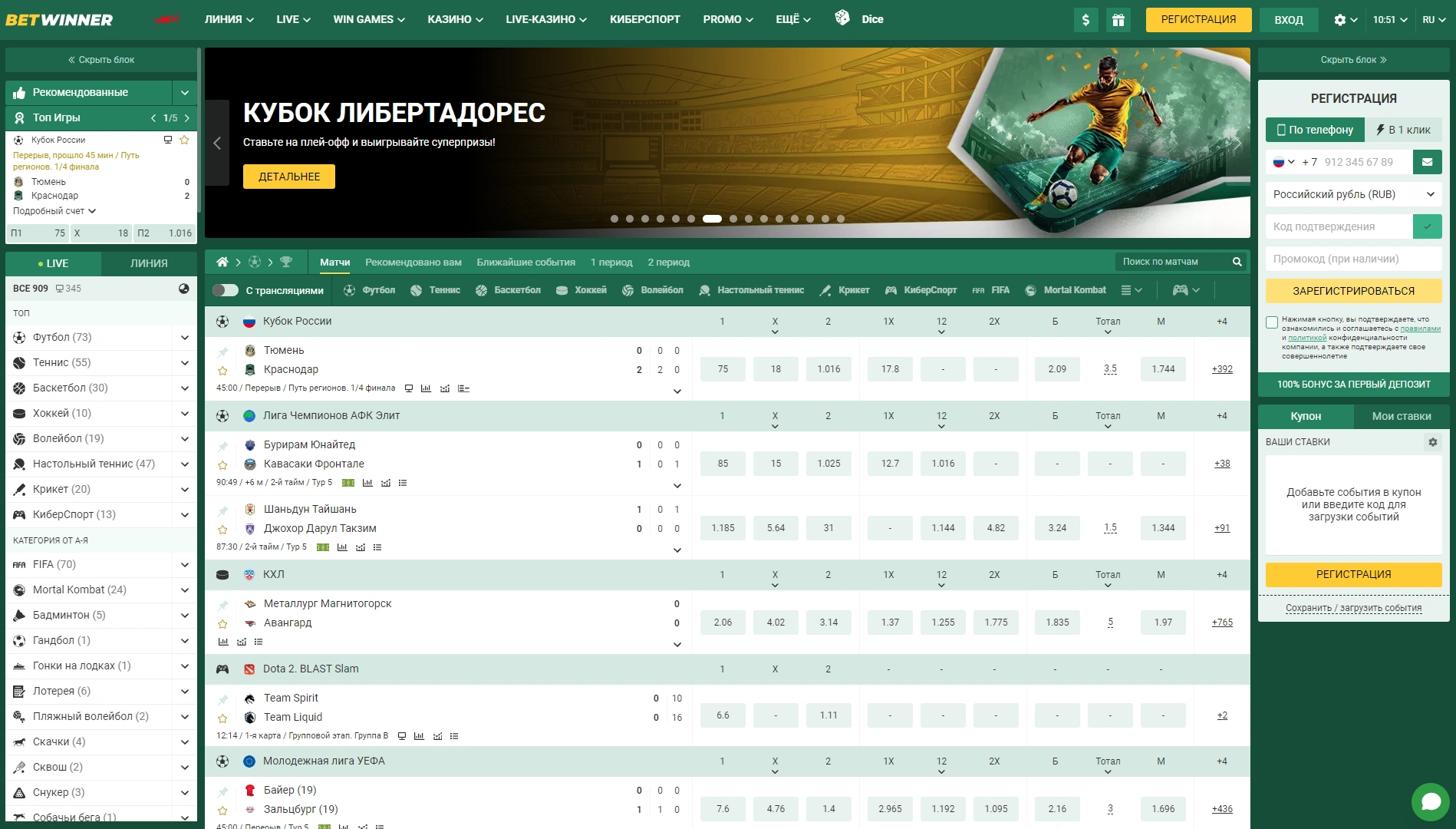 Betwinner официальное приложение